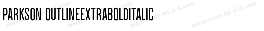 Parkson OutlineExtraBoldItalic字体转换